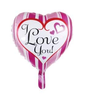 בלון מתנה רומנטית - צורת לב - Love you