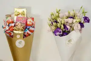 מארז קונוס מתוקים ובנאץ׳ ליזאנטוס צבעוני
